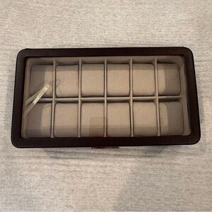 Brown 12 Slot Watch Box